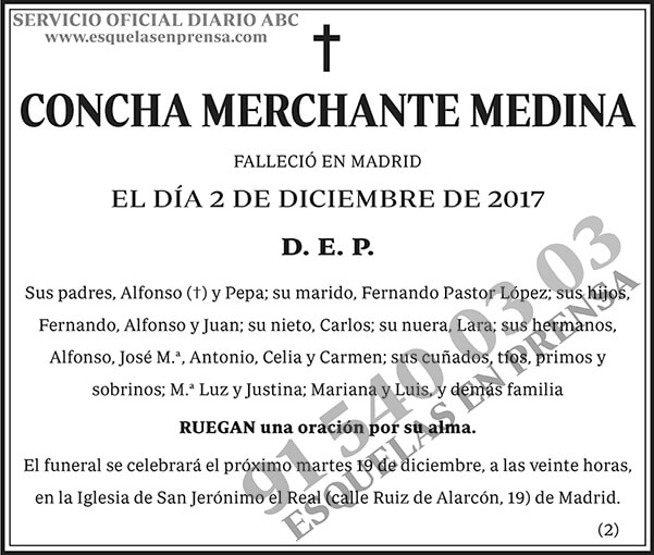 Concha Merchante Medina